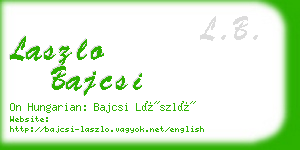 laszlo bajcsi business card